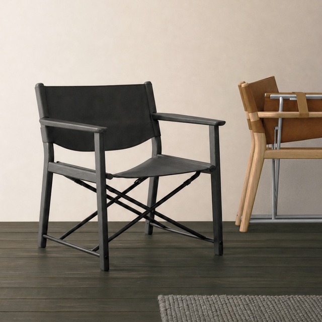 Lounge Chair Oak Black /Leather