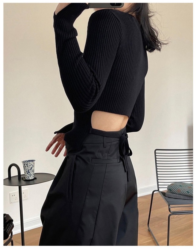 back waist strap design tops