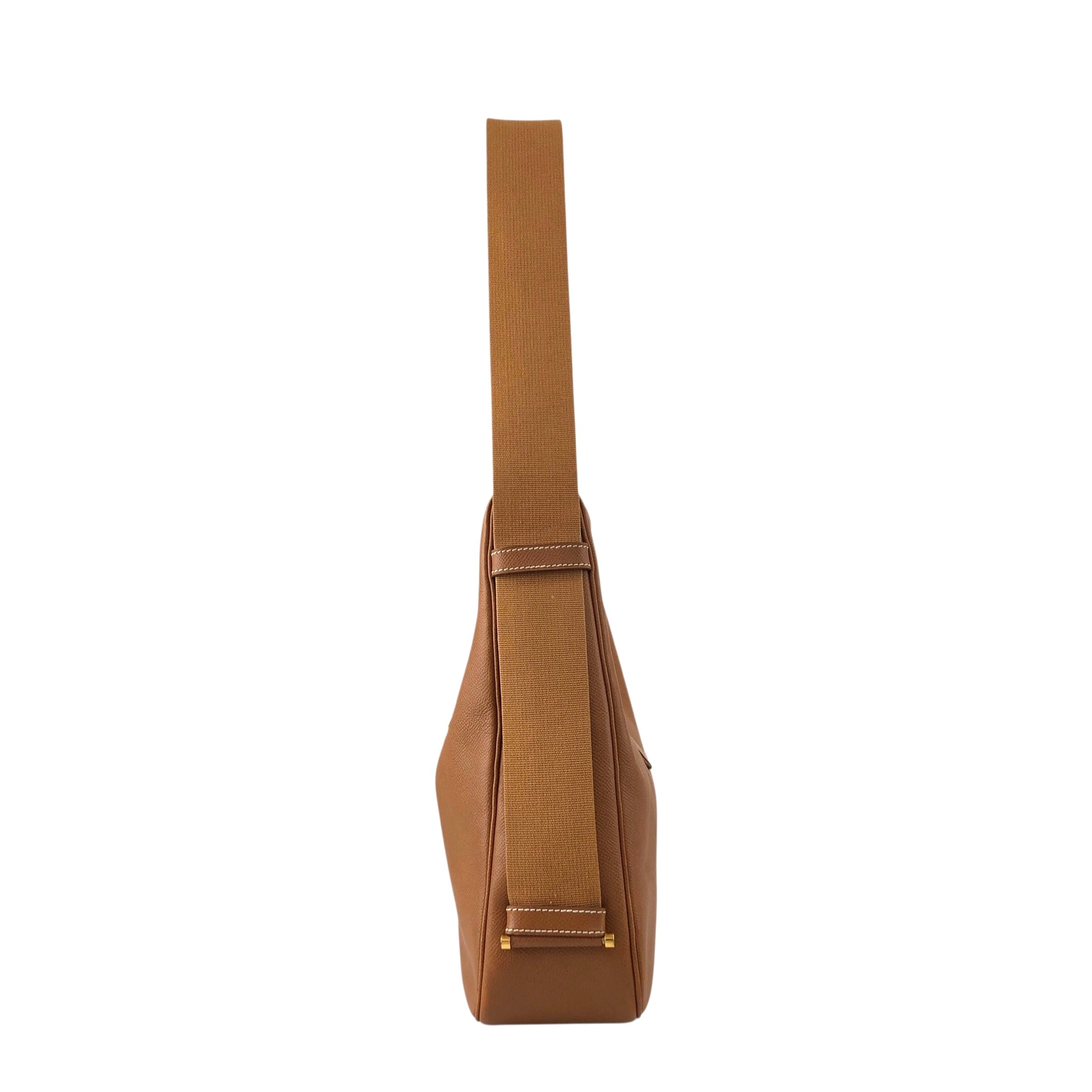 HERMES エルメス サコ ショルダーバッグ キャメル クシュベル レザー
