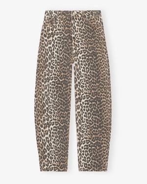 【GANNI】LEOPARD DENIM STARY JEANS