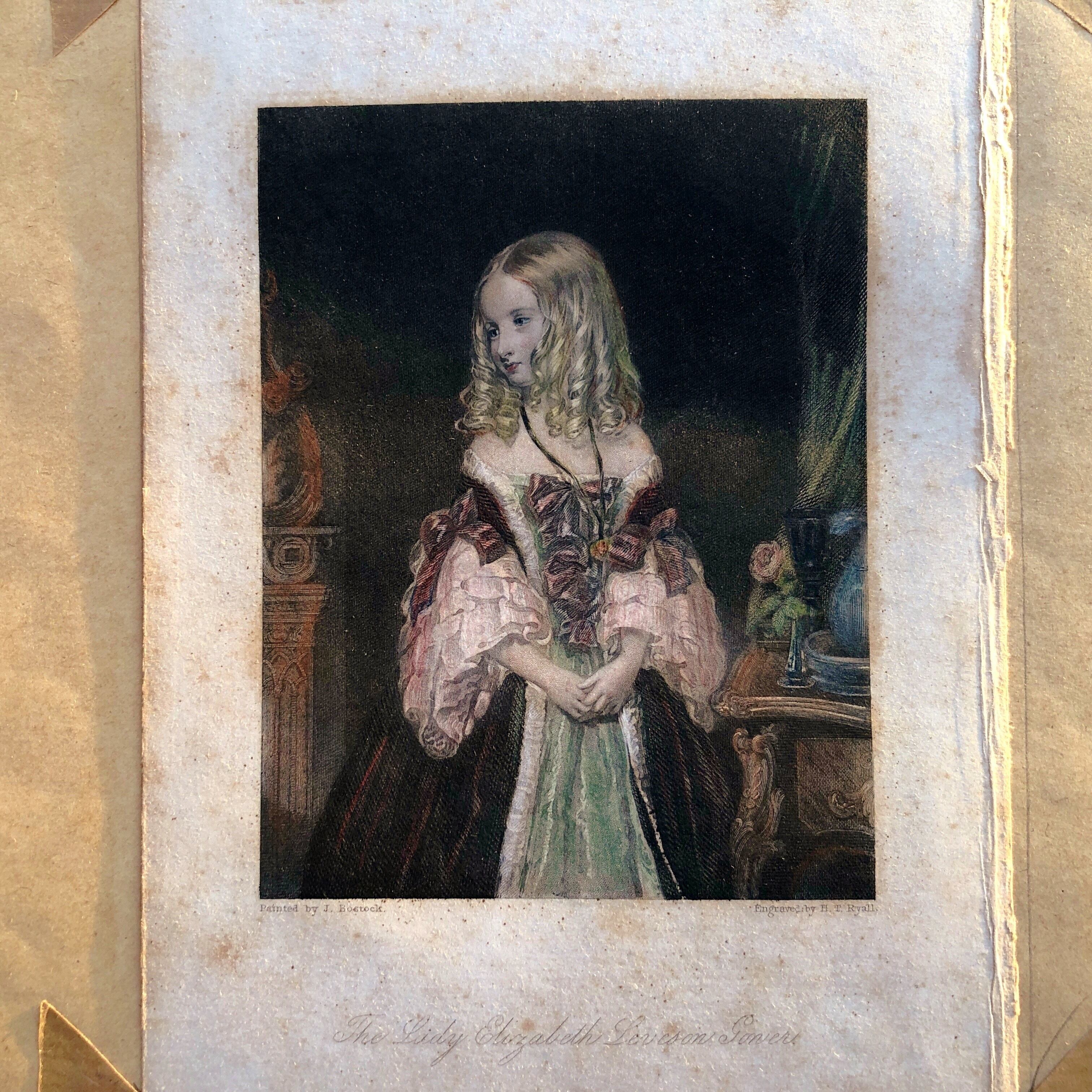 手彩色版画 「小さなレディ」 | メルキュール骨董店