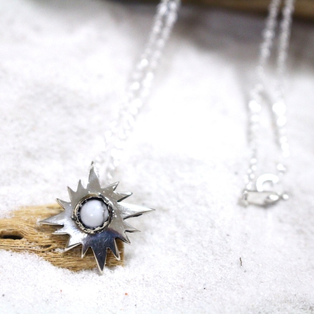 【受注販売】SUN NECKLACE（ホワイトターコイズ/925）