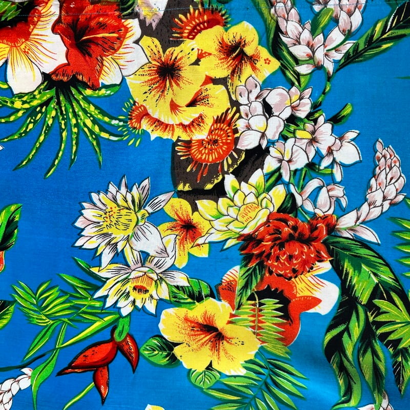 60's Tahiti タヒチ レーヨンハワイアンシャツ タヒチアンシャツ