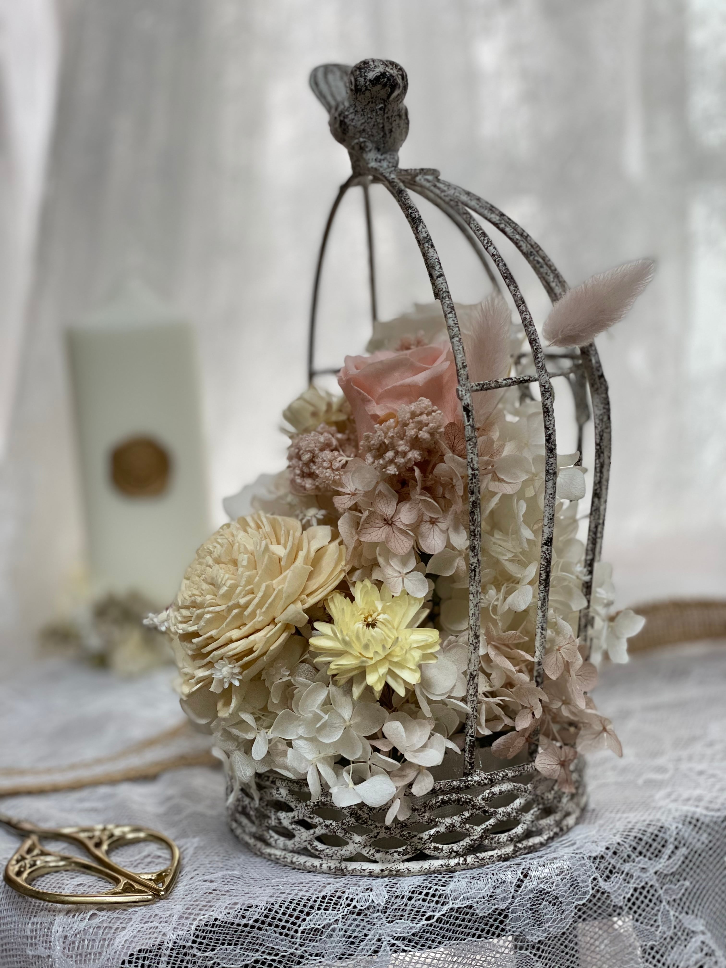アイアン鳥かご H 23cm W13cm D 12cm | 高級フラワーギフト アイアン鳥かご H 23cm W13cm D 12cm | 高級フラワーギフト