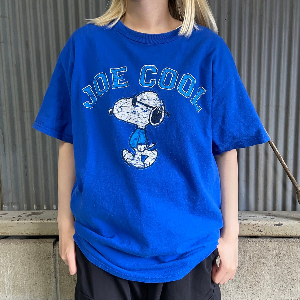 00年代 JOE COOL スヌーピー キャラクタープリントTシャツ メンズL 