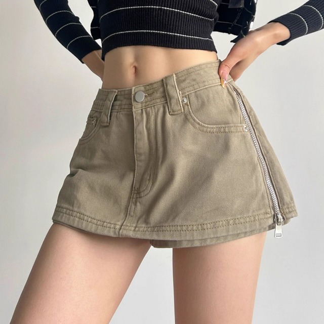 pocketed mini-length a-line skirt la2698