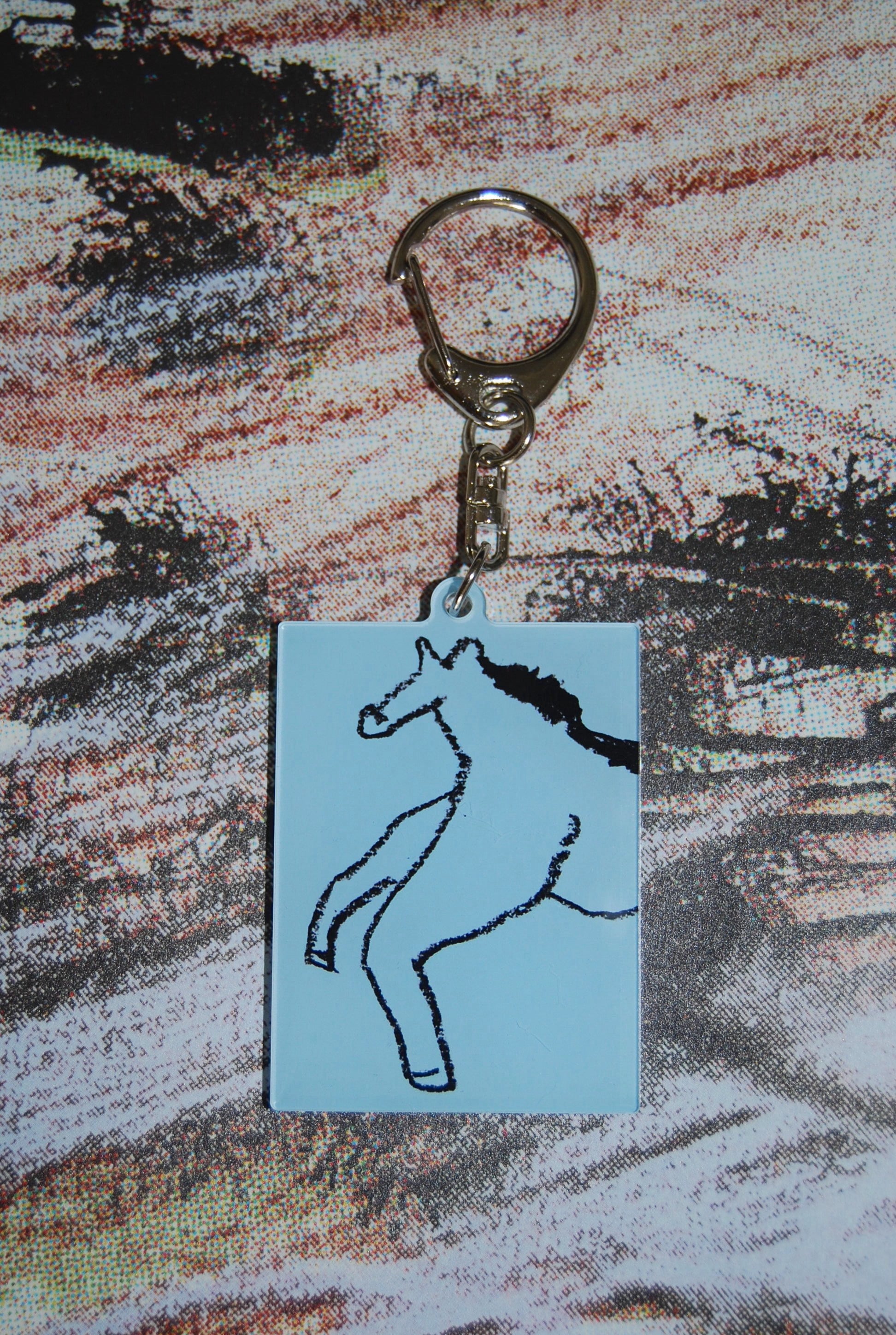 CONVENIENCE YOUNG プレート　馬柄 Blue Horse : Keychain | CONVENIENCE YOUNG