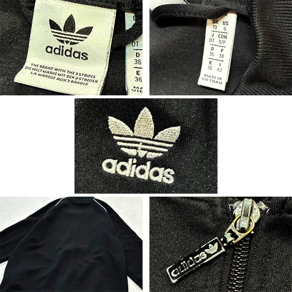 1点物◇アディダスadidasトラックジャケット黒ジャージ古着SMメンズ