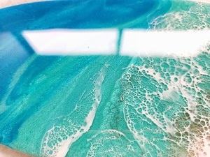 168.オーシャンレジンアート サーフボード型パネル39㎝