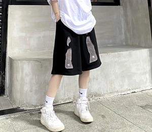 【韓国ファッション】オーバーオール ストリート パンツ カジュアルハーフパンツ