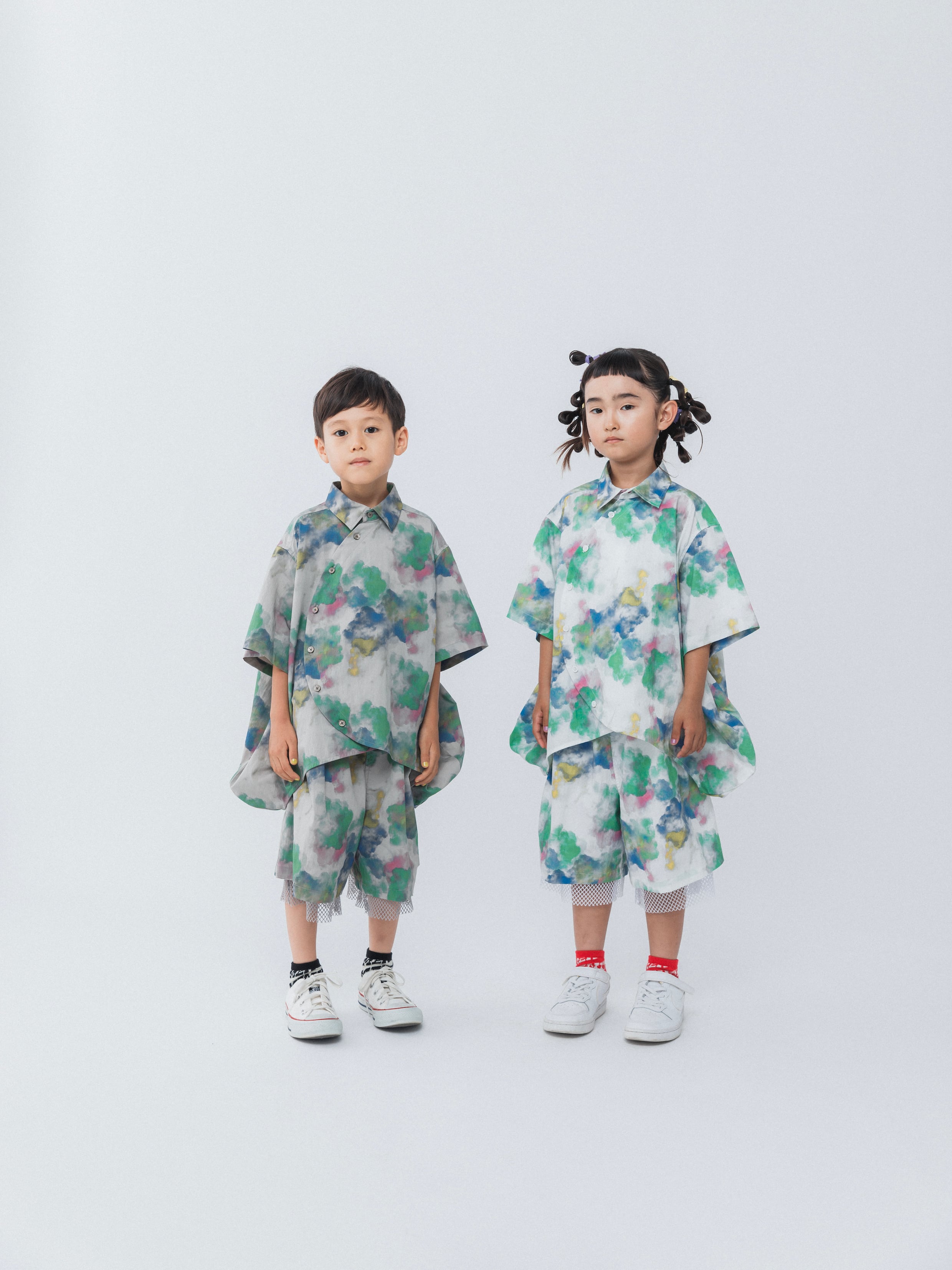 nunuforme 25SS 〉 ハーフスリーブサークルシャツ / white | 世界の