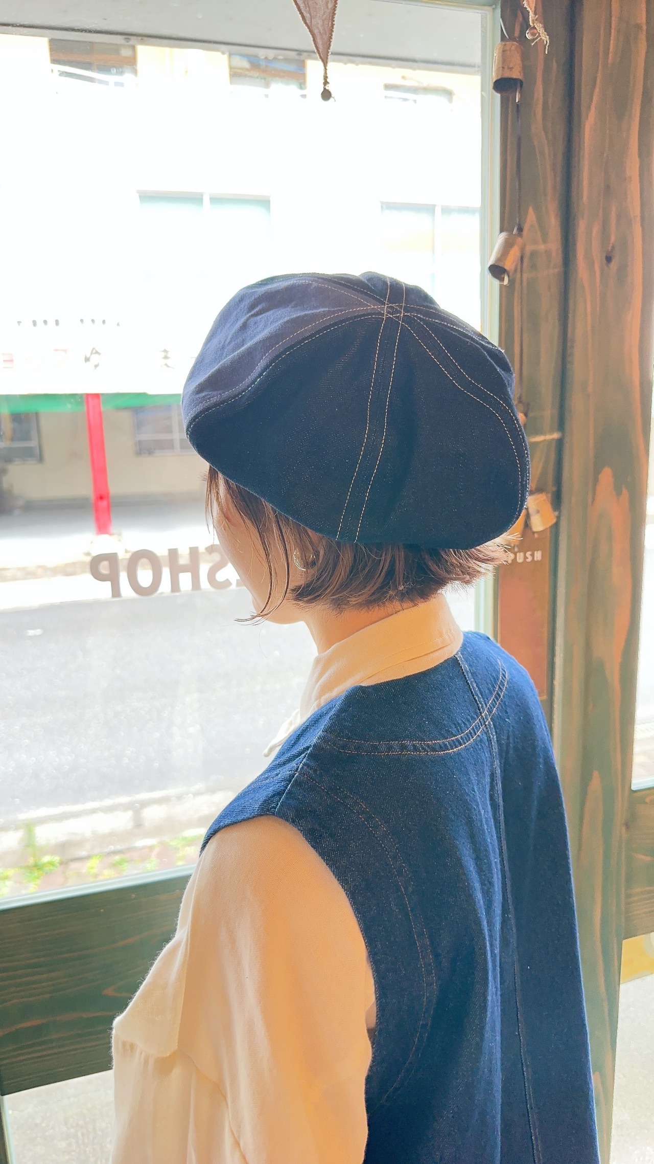 dimples beret  denim color(potto.✖︎dunch hat factory)
