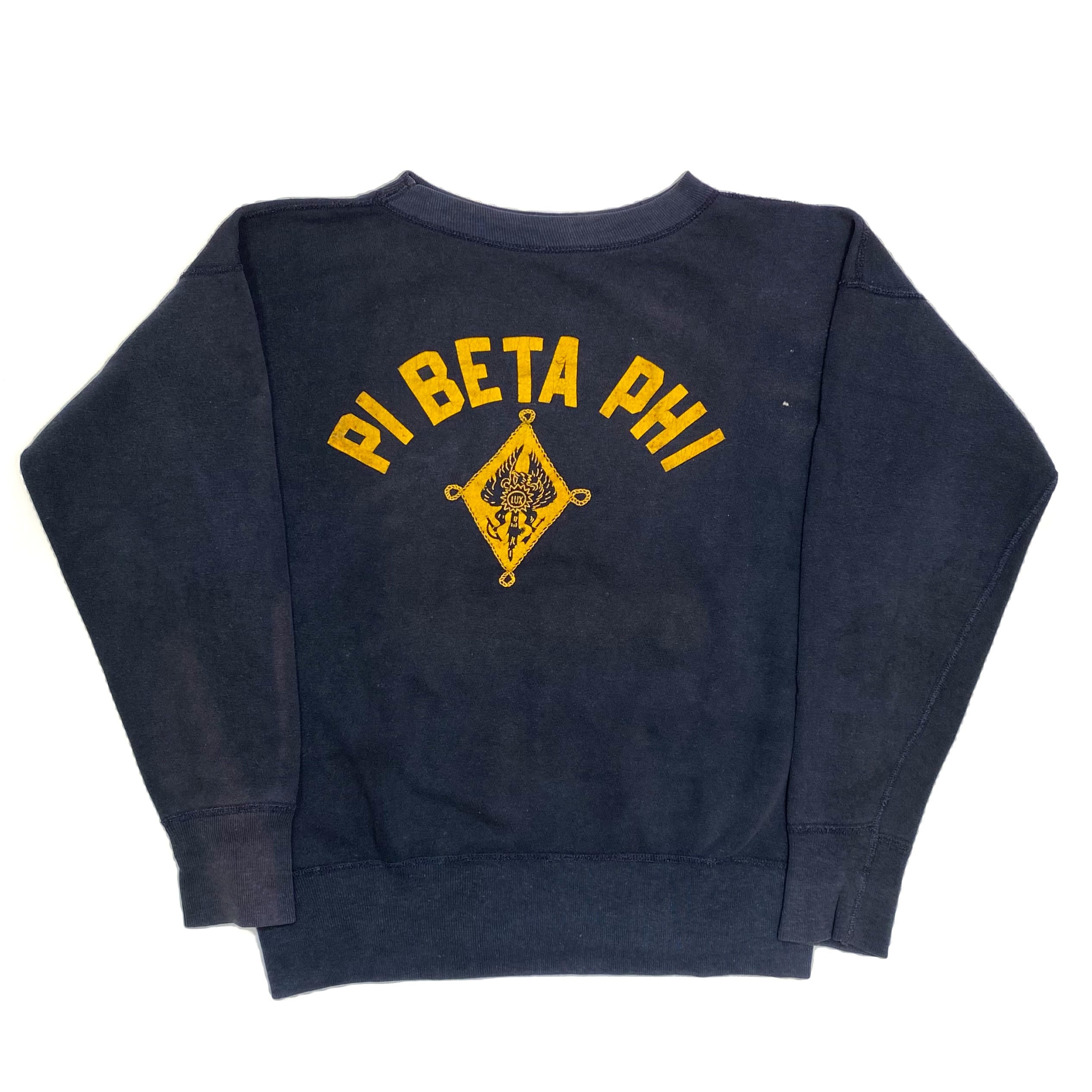 50s B.V.D VINTAGE SWEAT 人気 ナス紺 綿100 リブ長