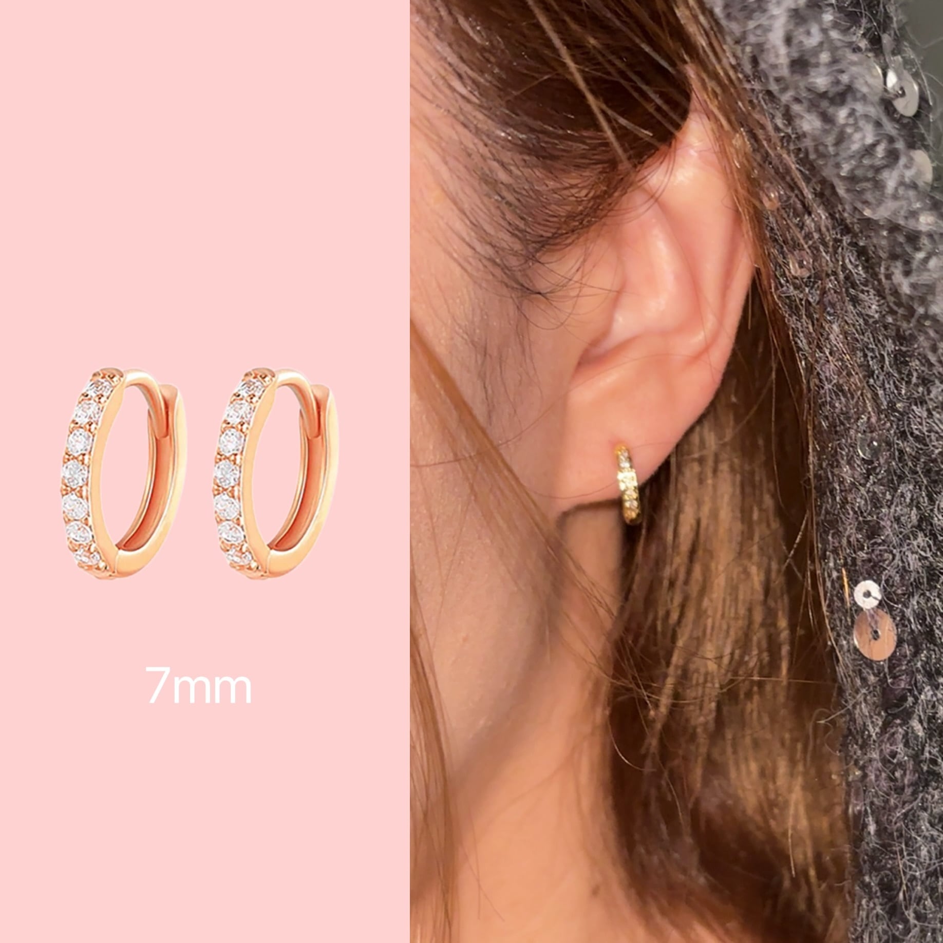 ジルコニアフープピアス (7mm) | milcy（ミルシー） 大人フェミニン