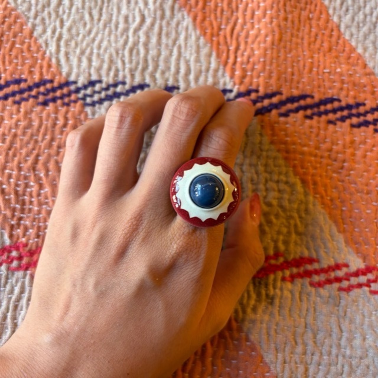 TOPANGA Jewelry  FOLK Art Ring Round　フォークアートリング　ラウンド　指輪　リング　フラワー　Ring　