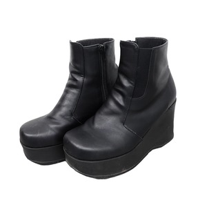 [KIIKO] Tongbup Wedge Ankle Boots (9cm) 正規品 韓国ブランド 韓国代行 韓国通販 韓国ファッション ブーツ