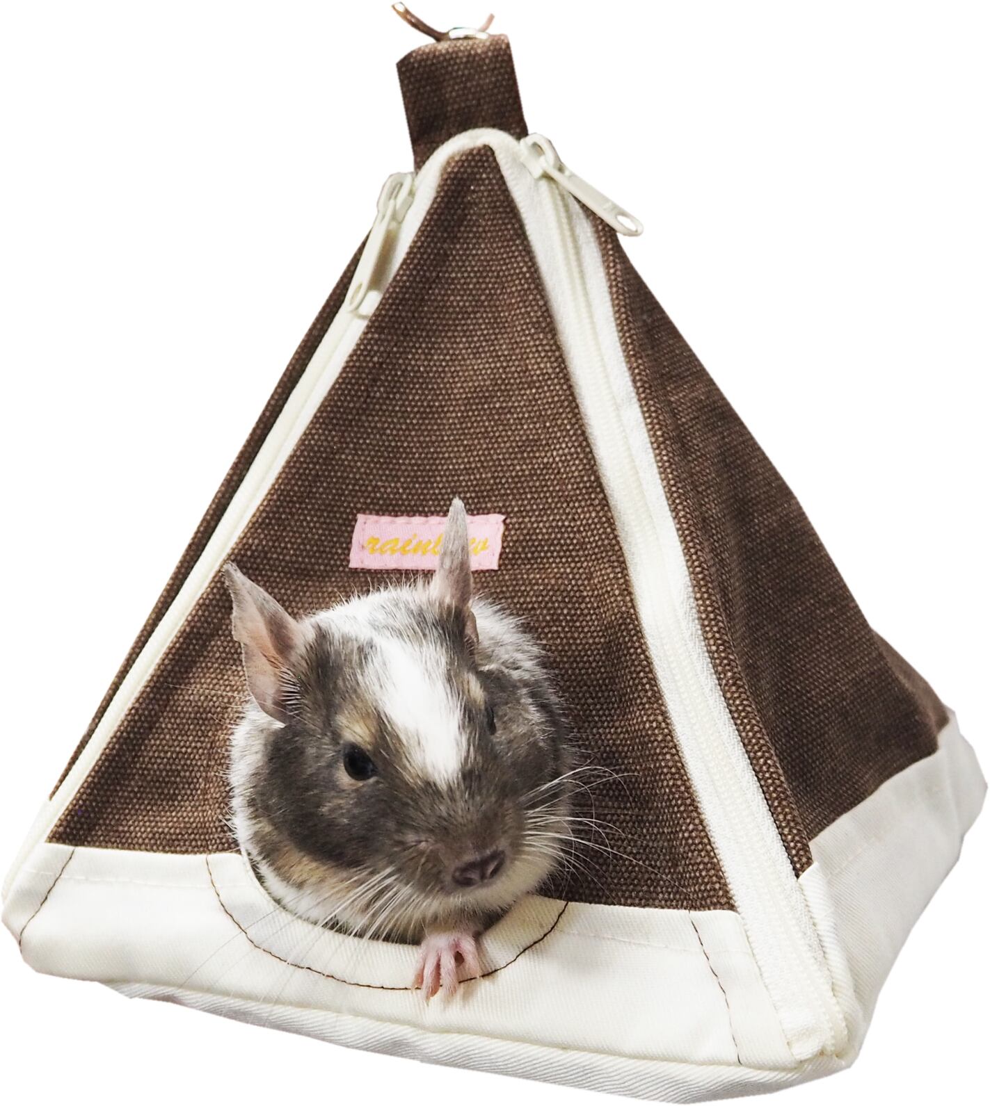 【小動物用品】とんがりハウス　グリーン/ブラウン