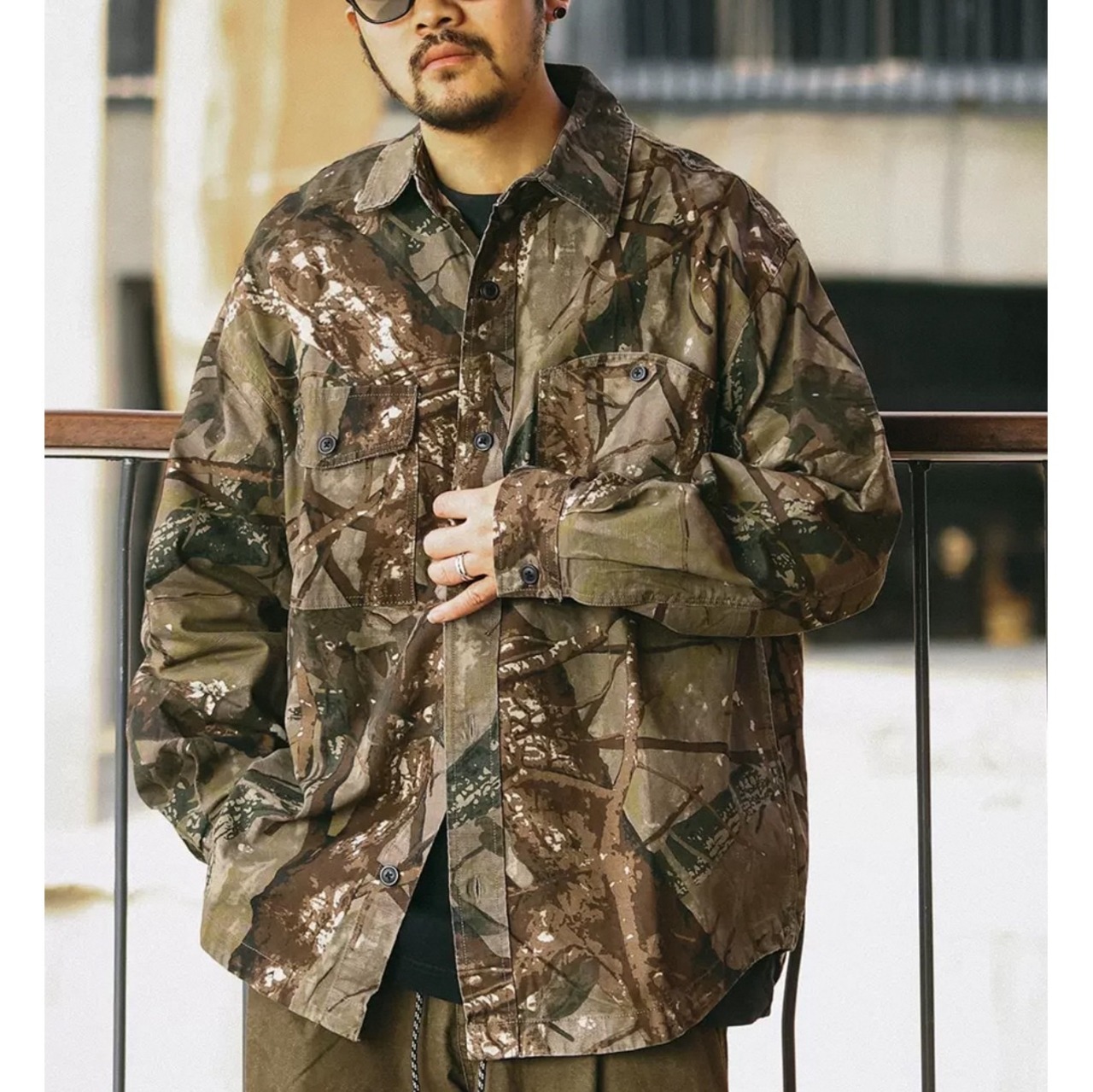 Vintage military camouflage shirt 0668 - 9
