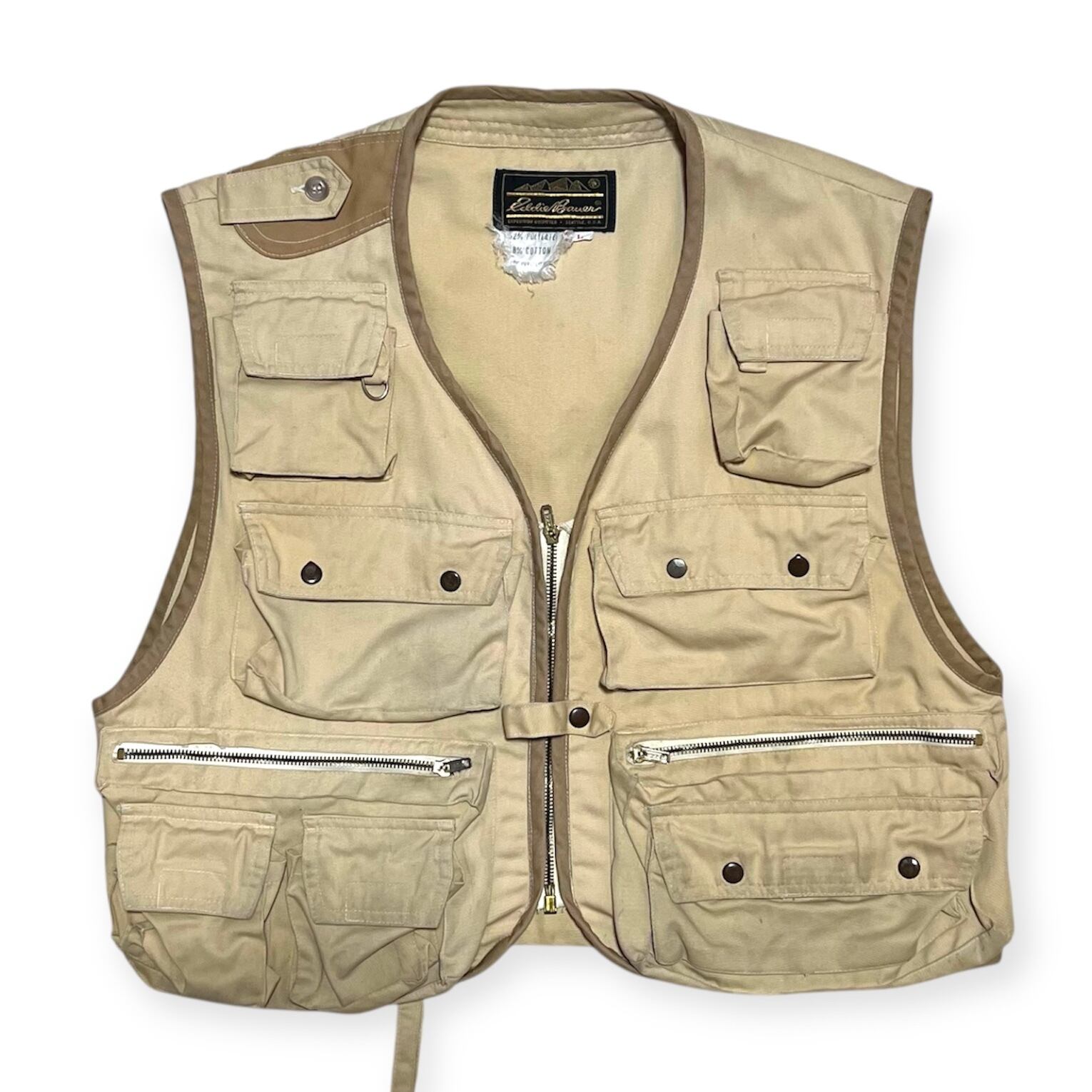 Eddie Bauer｜サファリベスト｜多ポケット フィッシングスタイル 香港