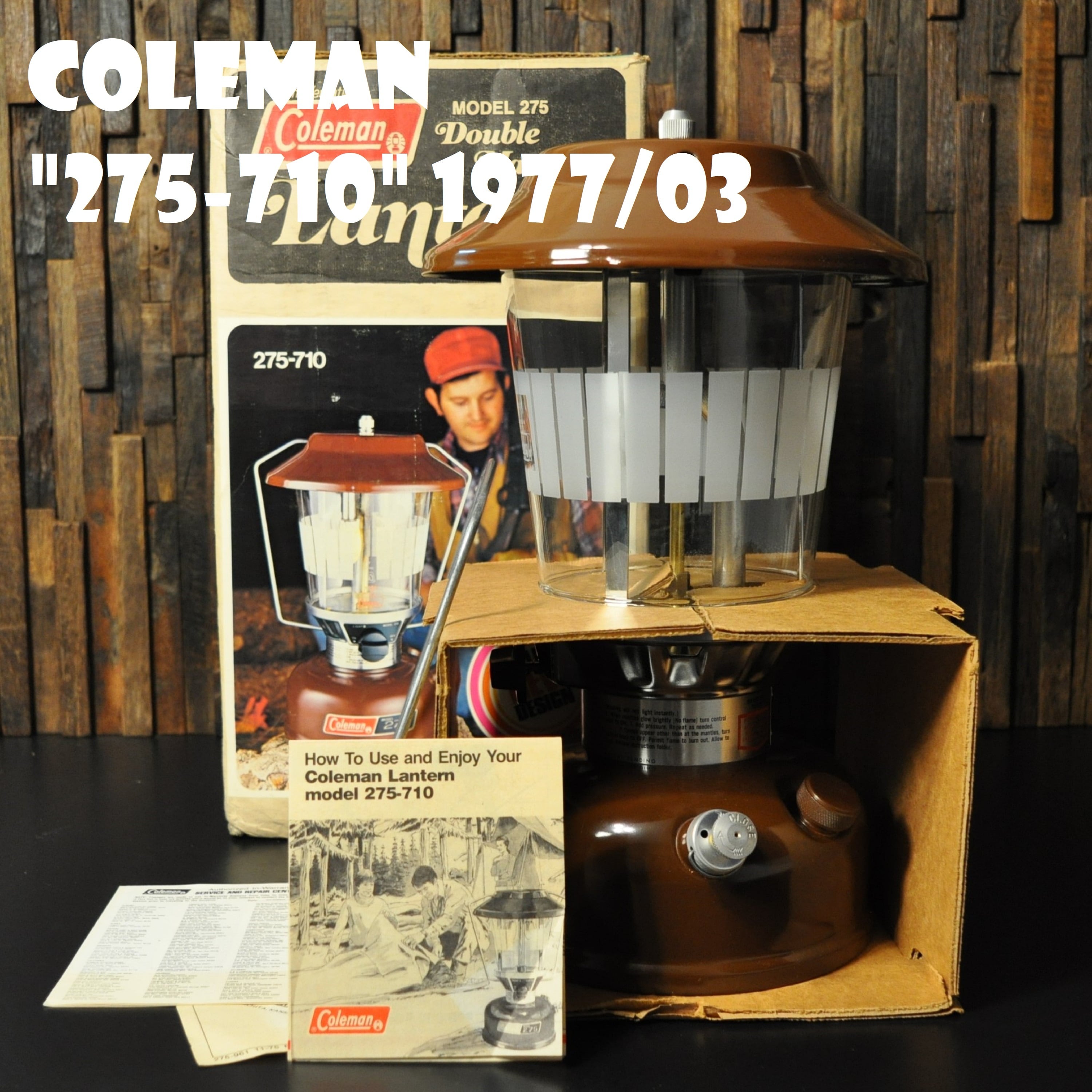 コールマン 275-710 1977年3月製造 ブラウン ツーマントル ランタン COLEMAN ビンテージ 隠れた名品 実動品 美品 箱付き  フロストグローブ パイレックス | スーパービンテージデポ【Super Vintage Depot】 powered by BASE