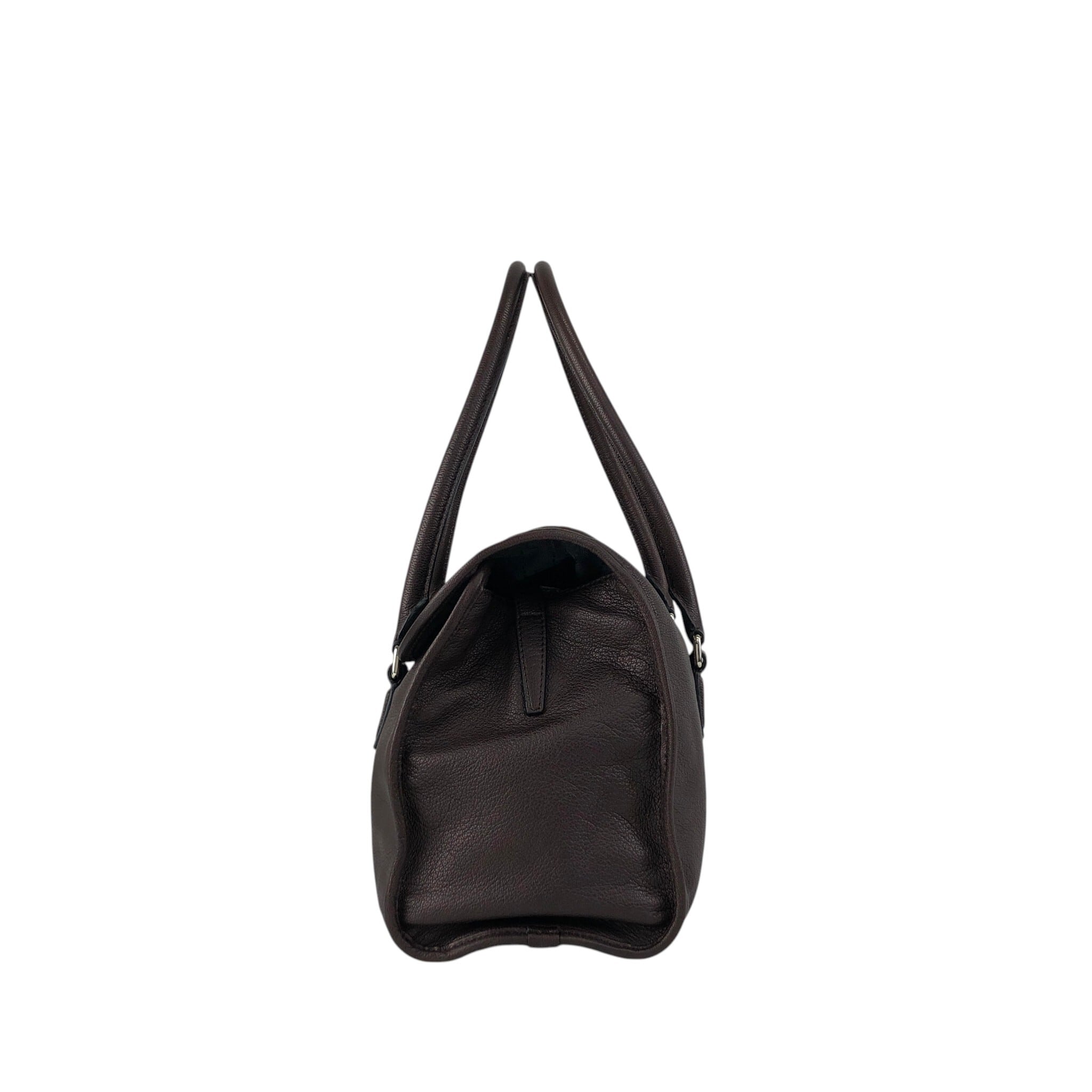 LOEWE ロエベ アラモ ハンドバッグ ブラウン アナグラム レザー