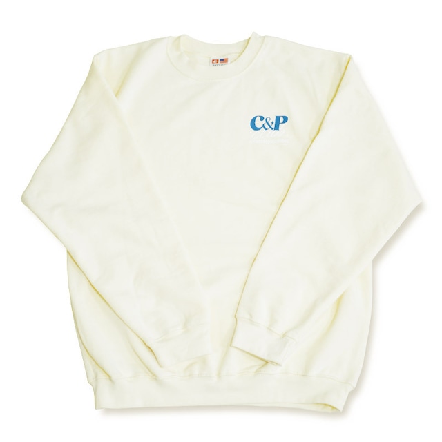 C&P club crew sweat shirts (CREAM) USA製