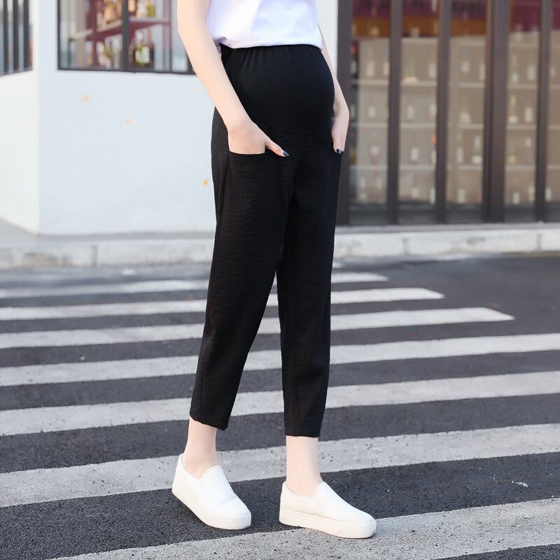 【新作】【送料無料】 マタニティウェア2020春夏新作ファッションリネンマタニティパンツカジュアル妊婦ベリーリフトハーランナインポイントブルマ-アリババ スプリング 春物 サマー 夏物 ショーツ ブルマー expec270676569827