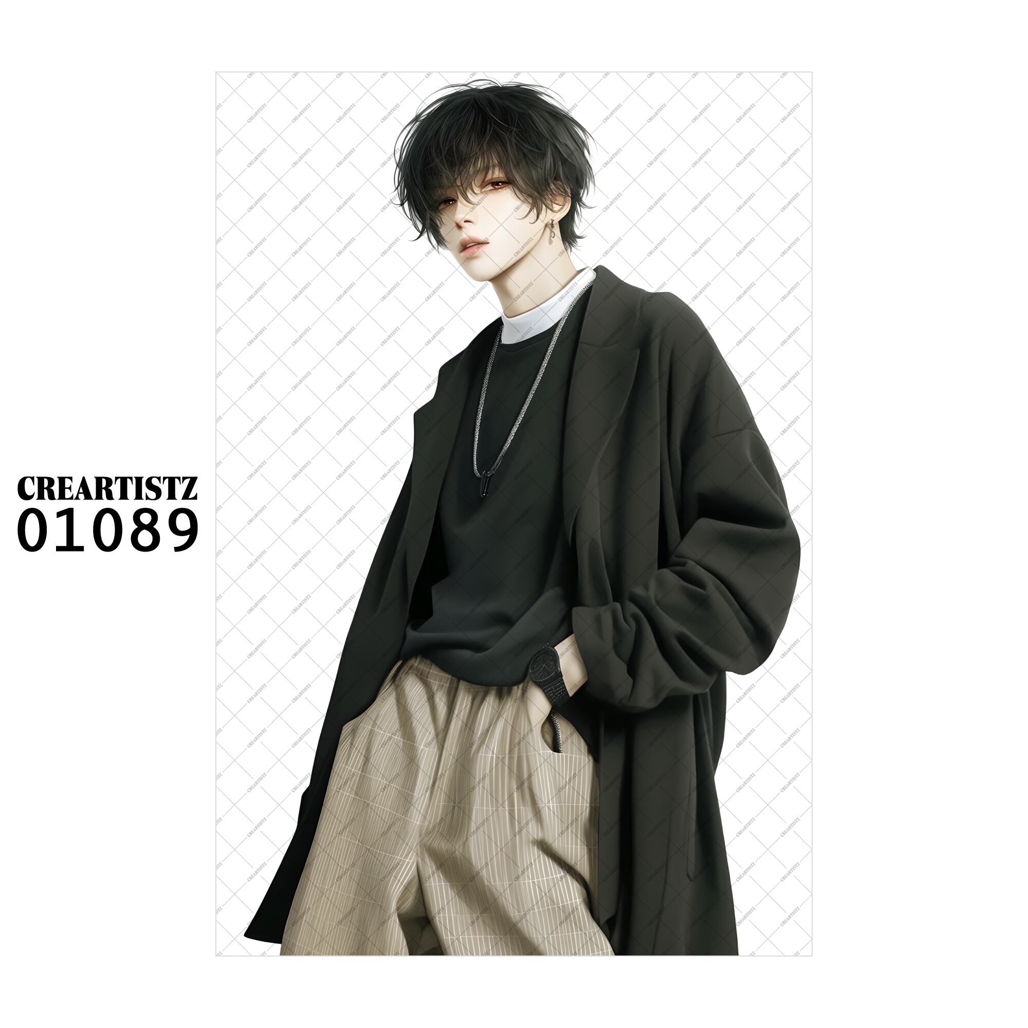 01089 ボーイ クール オリジナル ペーパー/ステッカー 4枚セット CREARTISTZ