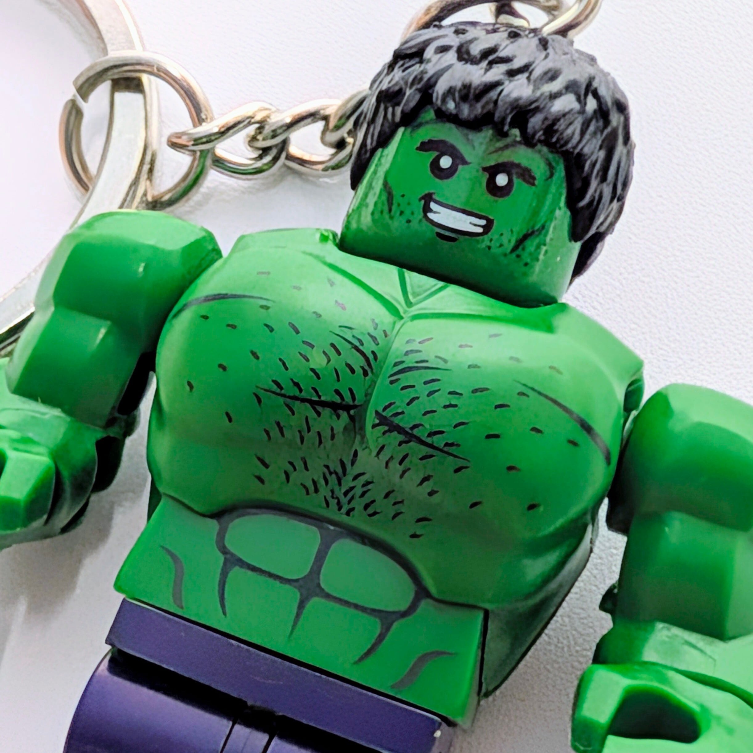 ★ブロックフィギュアキーホルダー★【 HULK / ハルク 】『 ブルース・バナー 』 MARVEL / マーベルコミックス〚アメリカン雑貨 アメトイ〛