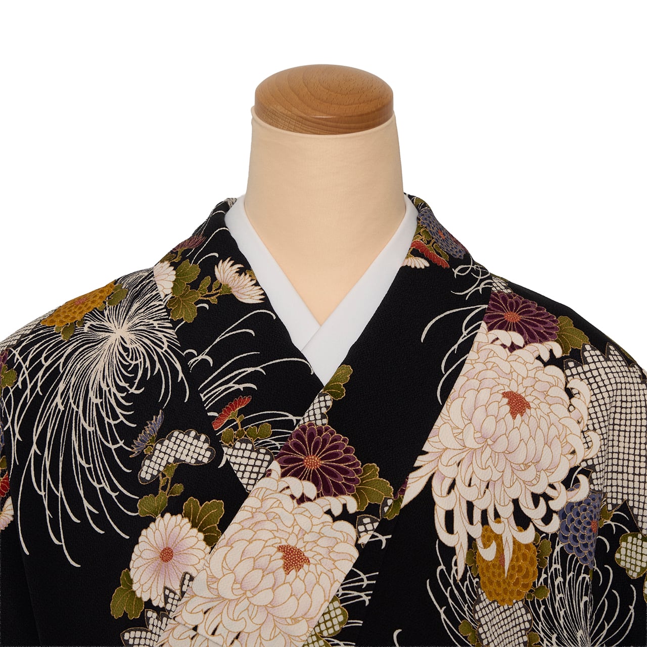 染の北川 乱菊に染疋田の模様 型友禅小紋 袷着物【中古】 | かわの屋