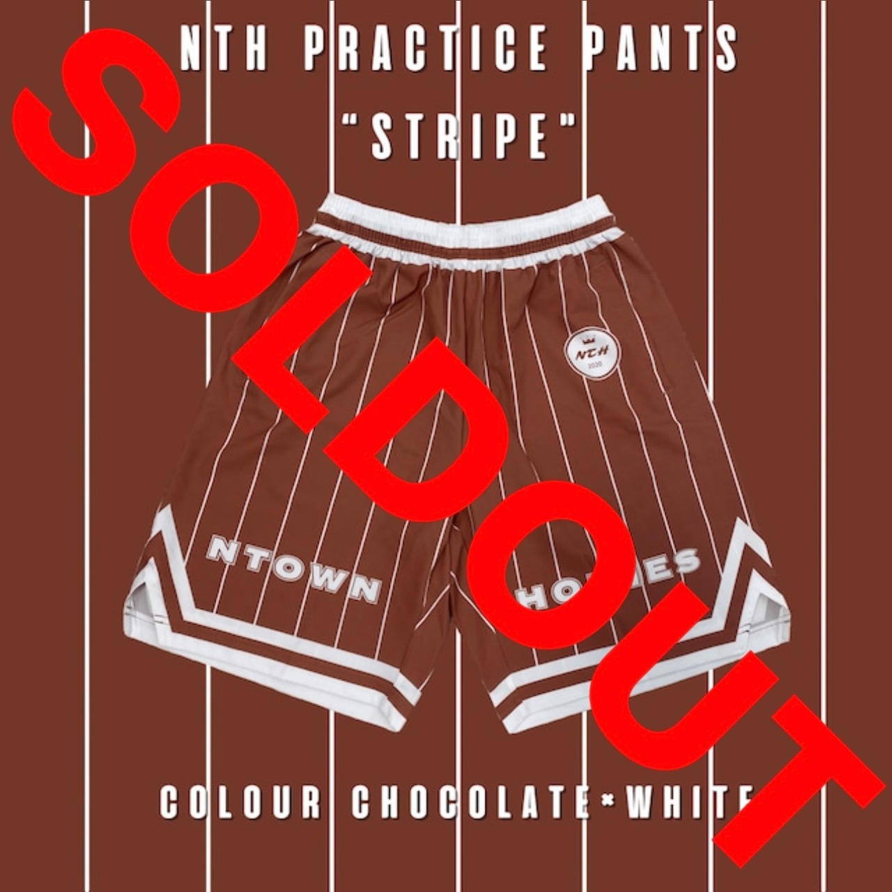 NTH PRACTICEPANTS“STRIPE” colour Chocolate×White - 1