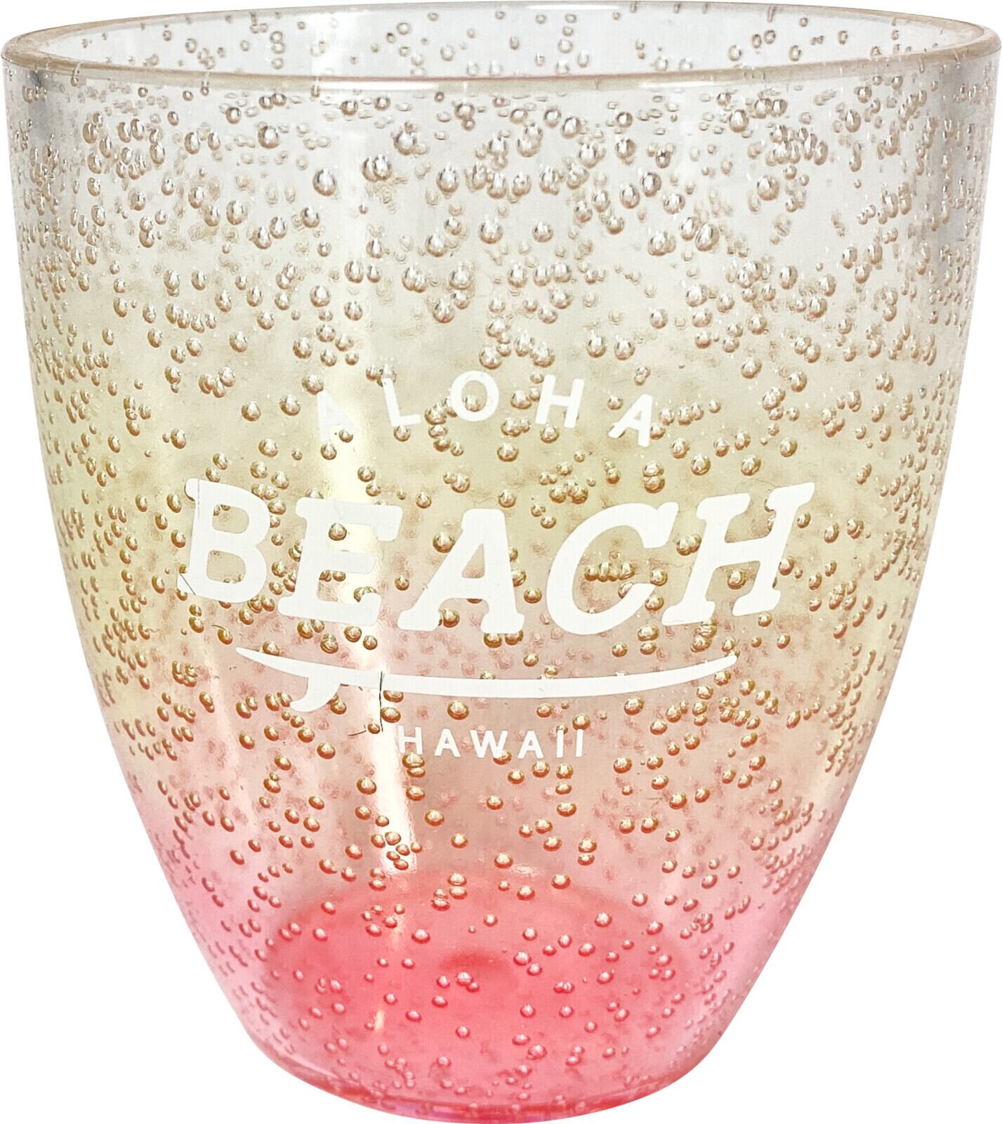 バブルアクリルタンブラー  [カラー: イエロー×ピンク]