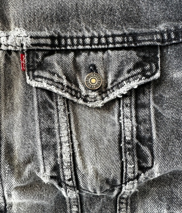 -Levi's- Vintage 90s L 70507-4159 Black Denim Jacket