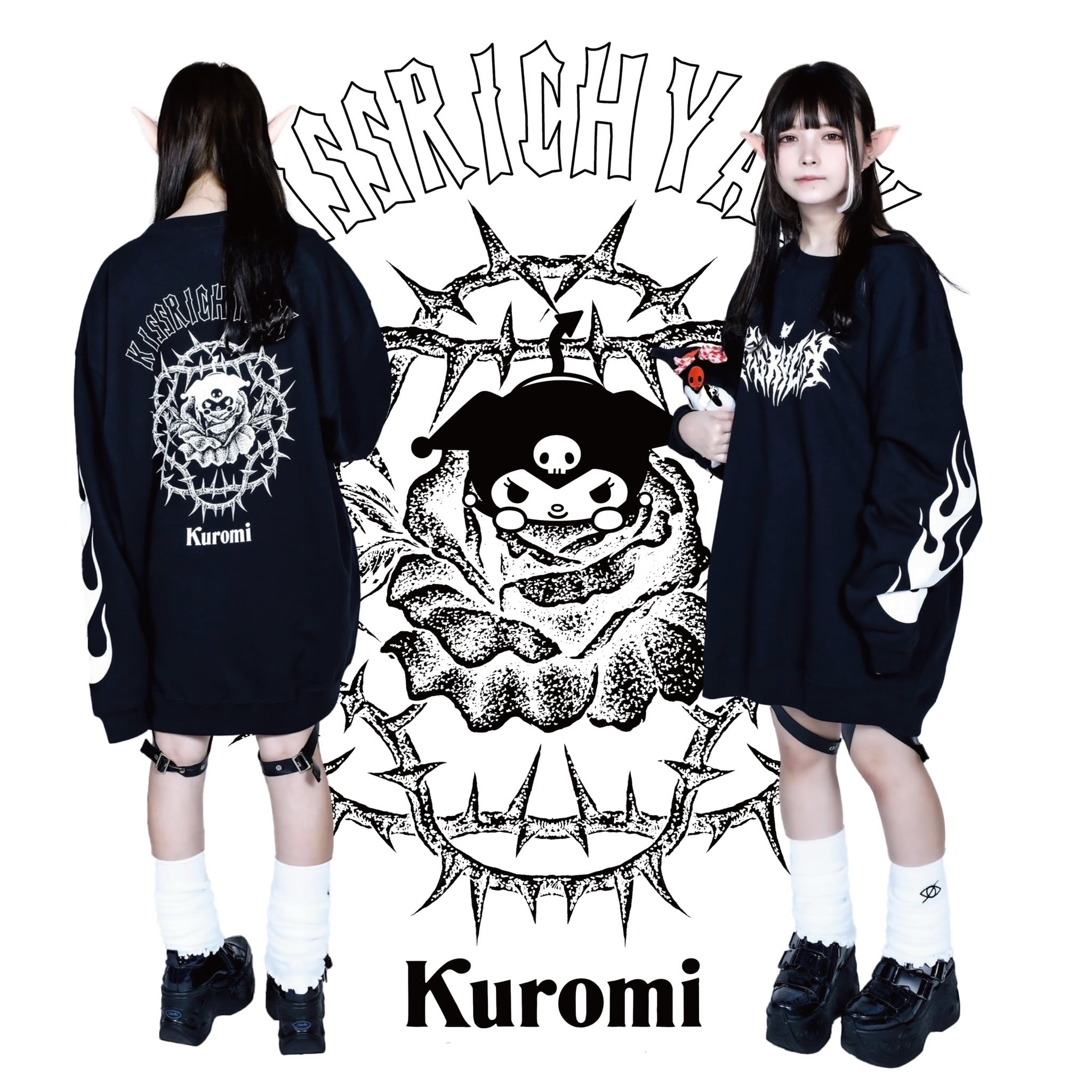新品 KRY clothing FIREROSE パーカー クロミ kuromi