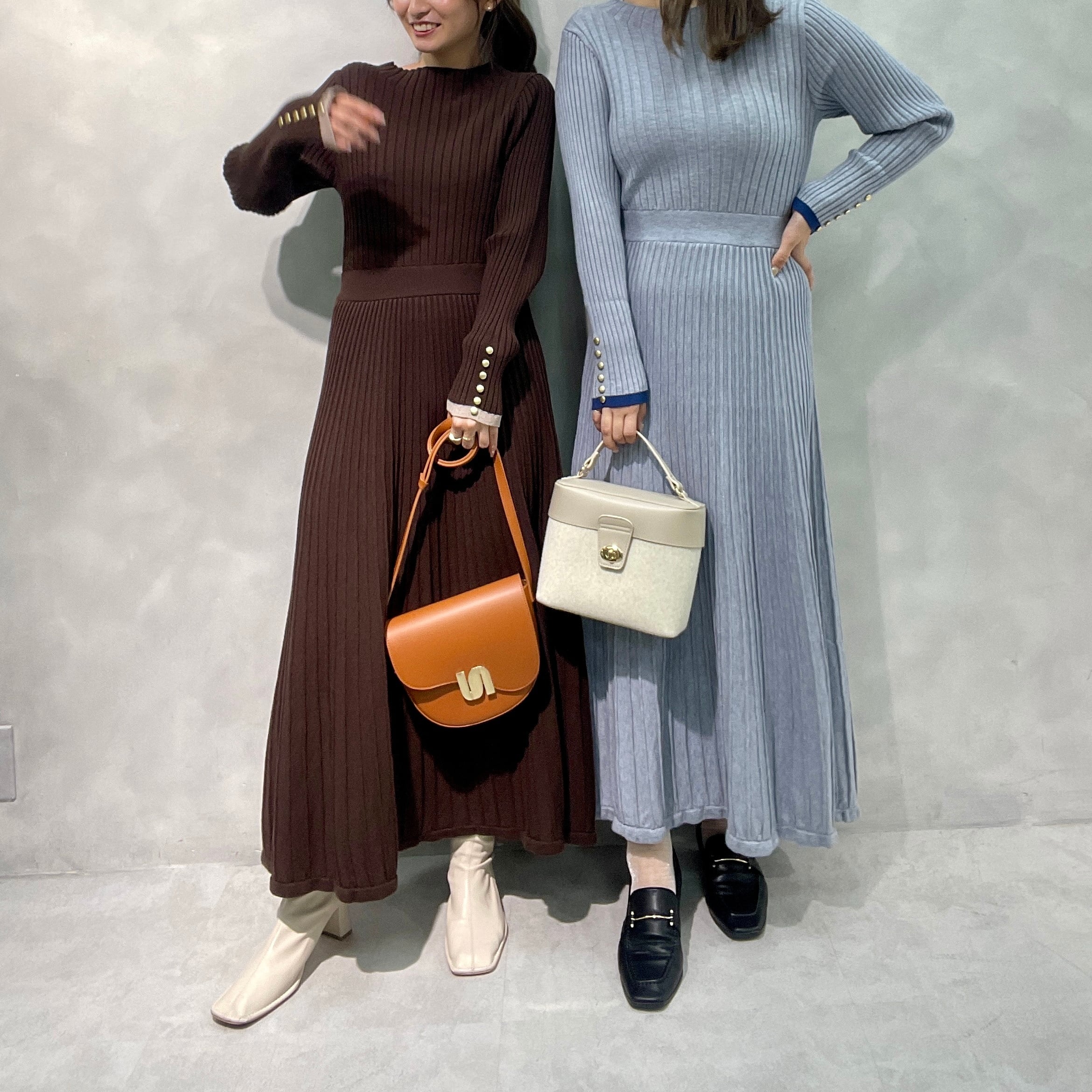 Web限定カラーあり ワイドリブお上品ニットワンピース Every Very Niceclaup Web限定カラーあり ワイドリブお上品ニットワンピース Every Very Niceclaup