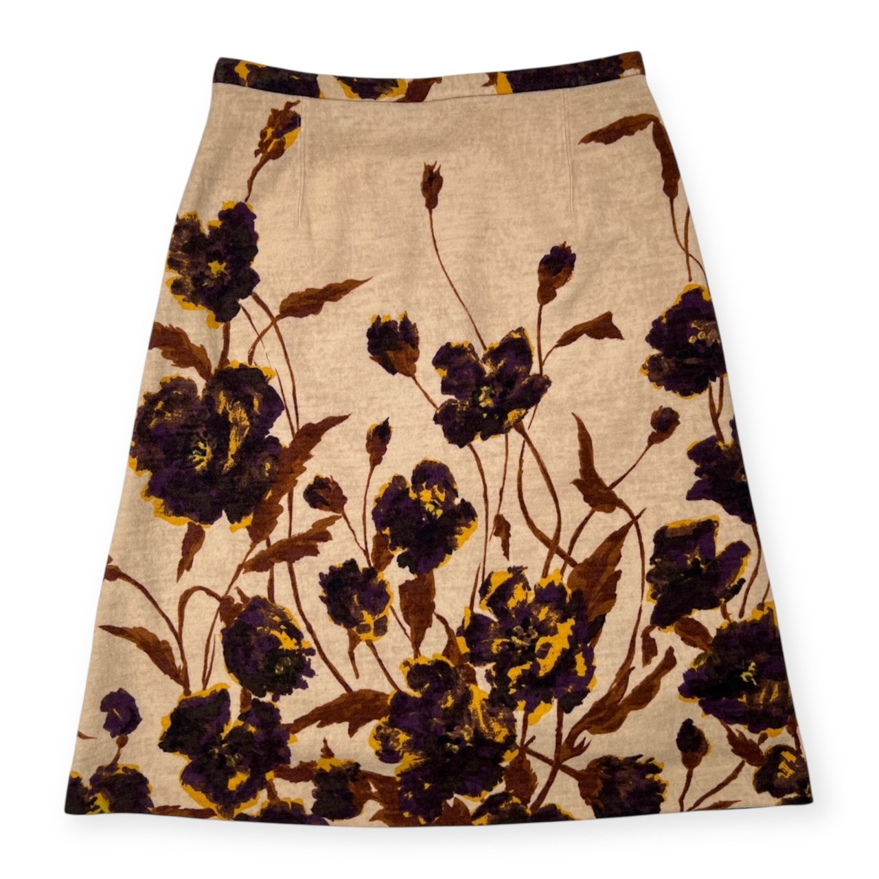 タグ付き 未使用品 49AV JUNKO SHIMADA ジュンコシマダ 花柄 台形 ウール スカート サイズ 40