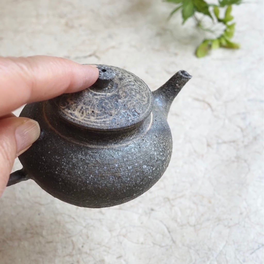 土本訓寛・久美子/焼締象嵌 茶壺②
