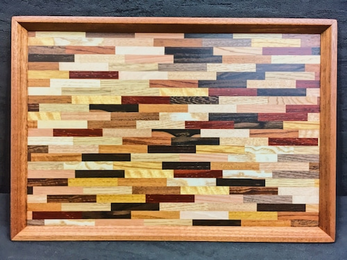 woodmosaic tray 　0082