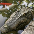 ワニ 置物 フローティングアリゲーターヘッド クロコダイル 池の装飾