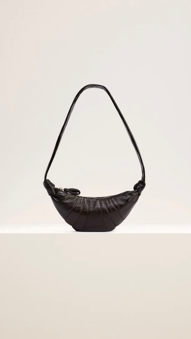 LEMAIRE -SMALL CROISSANT BAG(SOFT NAPPA LEATHER) :DARK CHOCOLATE