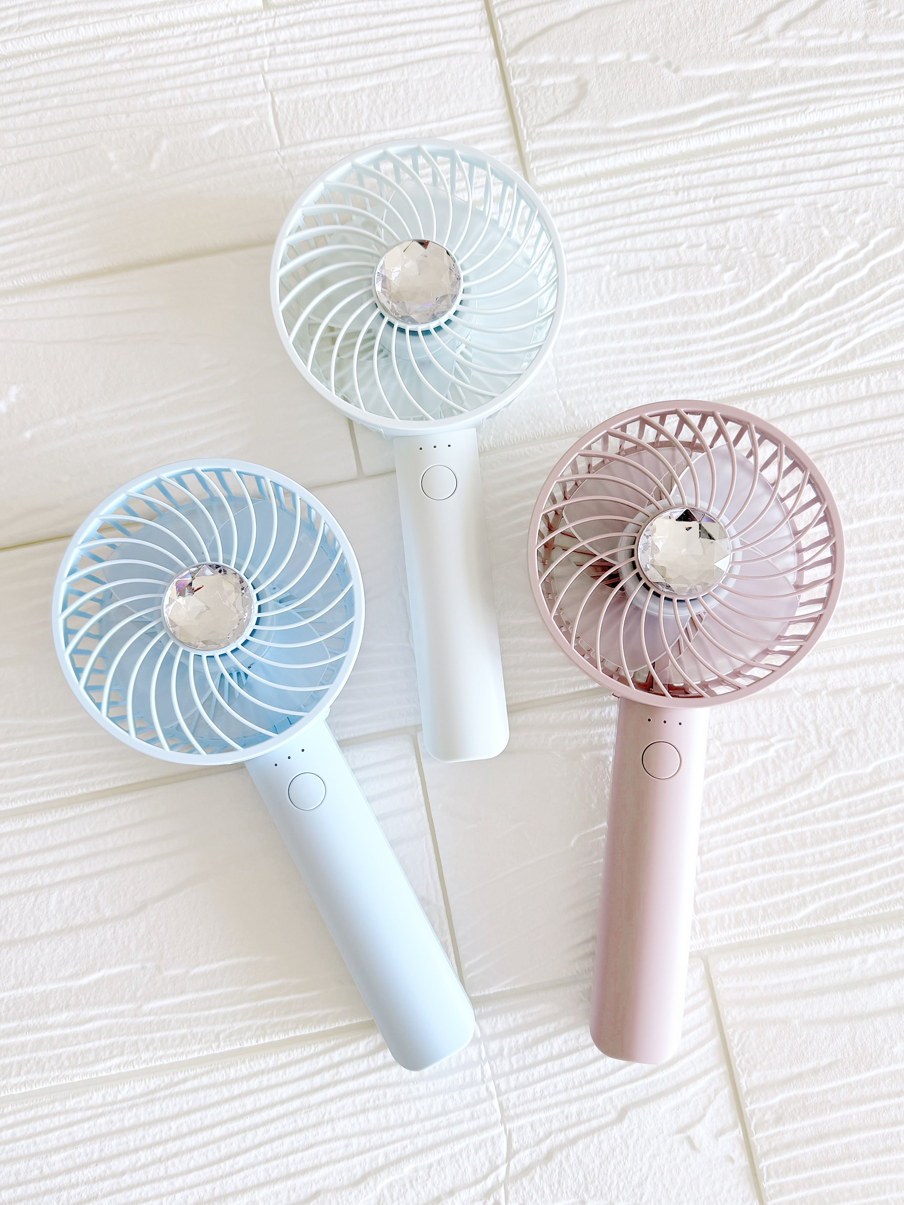 マットカラービジューハンディファン