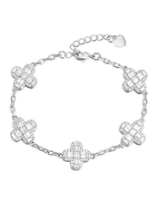Iced out luxury clover bracelet
