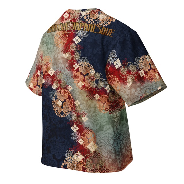 和紋様装飾　藍虹　和柄ユニセックス 180G Performance Tシャツ