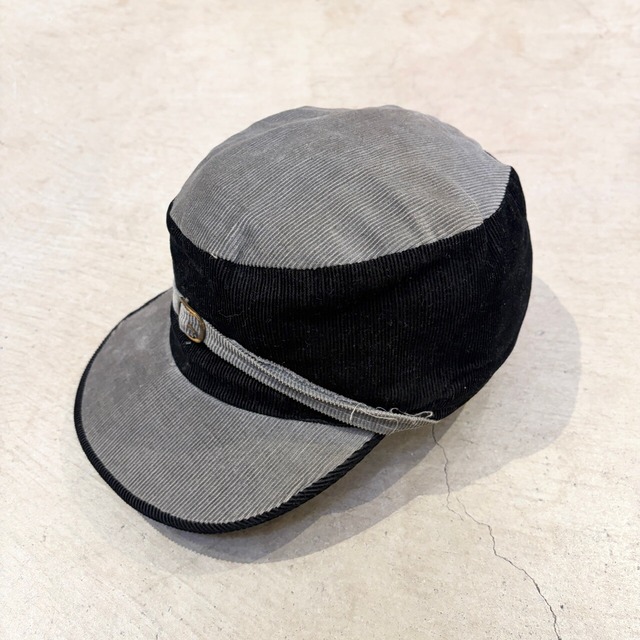 1950s VINTAGE CORDS CAP 2TONE BLACK/GRAY