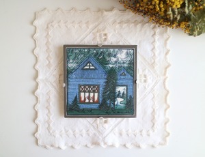 ARABIA / Helja ヘルヤ / Sininen onnentalo ウォールプレート No.6442