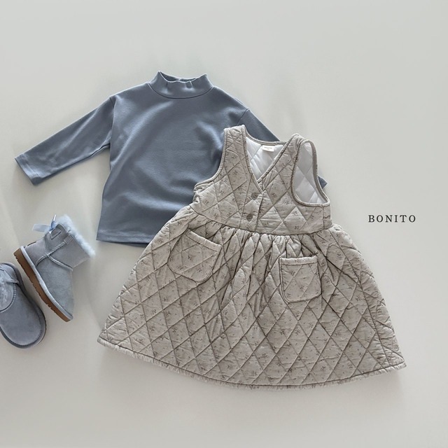 予約 Small flower quilted one-piece dress  [ BONITO ]