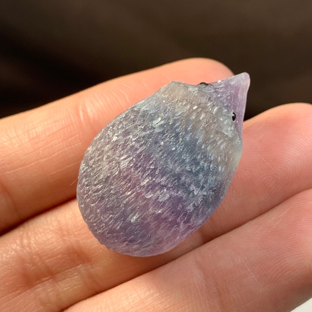 140.ブルー系グラデーションフローライト ハリネズミさん