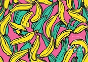 BANANA｜抽象バナナのカラフルアートポスター｜遊び心とモダンを両立した一枚｜額縁付き完成品｜国内生産｜A4ポスター