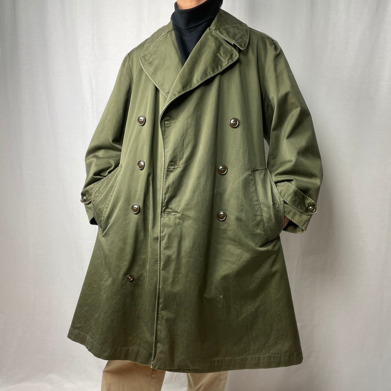 46年納品 40年代 U.S.ARMY 米軍実品 M-46 ミリタリートレンチコート 