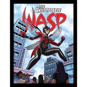 アントマン ワスプ The Unstoppable Wasp MARVEL 木製フレーム付き ミニポスター